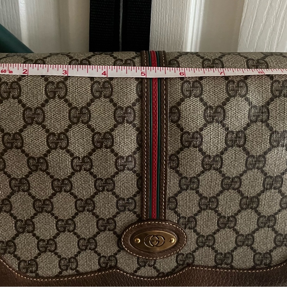 Gucci Beige and Brown Monogram Messenger Bag